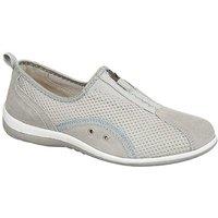Boulevard Women's Zip Elastic Gusset Leisure Shoes in Grey | Size: 7