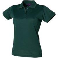 Henbury Women's Coolplus Fitted Polo Shirt in Bottle Green | Size: Large