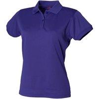 Henbury Women's Coolplus Fitted Polo Shirt in Purple | Size: Large