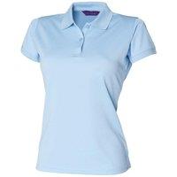 Henbury Women's Coolplus Fitted Polo Shirt in Light Blue | Size: XS