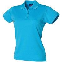 Henbury Women's Coolplus Fitted Polo Shirt in Turquoise | Size: XS