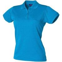 Henbury Women's Coolplus Fitted Polo Shirt in Blue | Size: Large