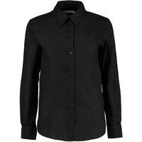 Kustom Kit Women's Workwear Oxford Long Sleeve Shirt in Black | Size: 26
