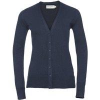 Russell Women's V-neck Knitted Cardigan in Navy | Size: 3XL