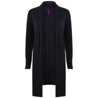 Henbury Women's Long Line Open Cardigan in Grey | Size: 2XL