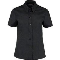 Kustom Kit Women's Corporate Oxford Short Sleeve Shirt in Black | Size: 14