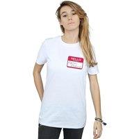 Friends Women's Regina Phalange Name Tag Cotton Boyfriend T-Shirt in White | Size: 3XL