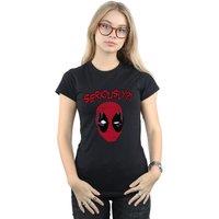 Marvel Women's Deadpool Seriously Cotton T-Shirt in Black | Size: XL