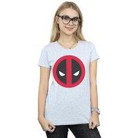 Marvel Women's Deadpool Large Clean Logo Cotton T-Shirt in Grey | Size: 2XL