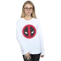 Marvel Women's Deadpool Large Clean Logo Sweatshirt in White | Size: Medium
