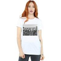 Friends Women's Construction Photo Cotton Boyfriend T-Shirt in White | Size: 3XL