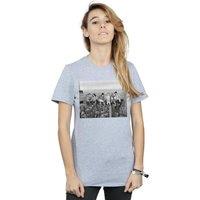 Friends Women's Construction Photo Cotton Boyfriend T-Shirt in Grey | Size: Large