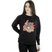 Disney Women's Lilo & Stitch Ohana Pineapple Sweatshirt in Black | Size: Medium