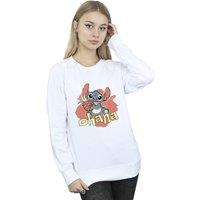 Disney Women's Lilo & Stitch Ohana Pineapple Sweatshirt in White | Size: Large