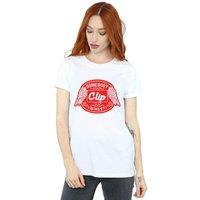 Supernatural Women's Clip Your Wings Cotton Boyfriend T-Shirt in White | Size: 2XL