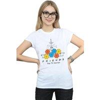 Friends Women's Fountain & Umbrellas Cotton T-Shirt in White | Size: XL