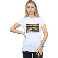 Friends Women's Central Perk Photo Cotton T-Shirt in White | Size: XL