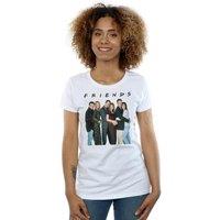 Friends Women's Group Photo Hugs Cotton T-Shirt in White | Size: Small