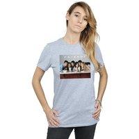Friends Women's Group Photo Milkshakes Cotton Boyfriend T-Shirt in Grey | Size: Large