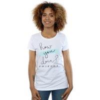 Friends Women's How You Doin? Handwriting Cotton T-Shirt in White | Size: XL