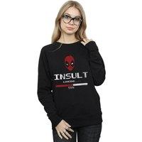 Marvel Women's Deadpool Insult Loading Sweatshirt in Black | Size: XL