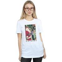 Friends Women's Chandler Claus Cotton Boyfriend T-Shirt in White | Size: 3XL
