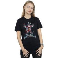 National Lampoon's Christmas Vacation Women's Poster Cotton Boyfriend T-Shirt in Black | Size: Large