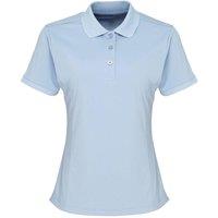 Premier Women's Coolchecker Short Sleeve Pique Polo T-Shirt in Light Blue | Size: Medium