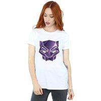 Marvel Women's Avengers Infinity War Black Panther Geometric Cotton Boyfriend T-Shirt in White | Size: Small