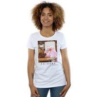 Friends Women's Ross & Chandler Arm Wrestling Cotton T-Shirt in White | Size: Small