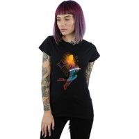 Marvel Women's Captain Nebula Flight Cotton T-Shirt in Black | Size: Small