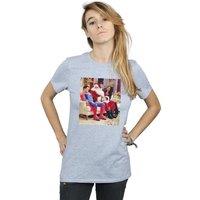 Friends Women's Couch Santa Cotton Boyfriend T-Shirt in Grey | Size: Medium