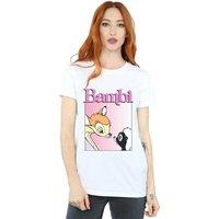 Disney Women's Bambi Nice To Meet You Cotton Boyfriend T-Shirt in White | Size: Medium
