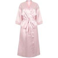 Towel City Women's Satin Robe in Light Pink | Size: 16-18