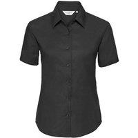 Russell Women's Collection Short Sleeve Easy Care Oxford Shirt in Black | Size: Large