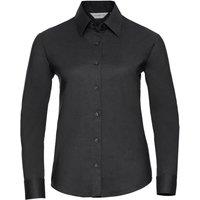 Russell Women's Collection Long Sleeve Easy Care Oxford Shirt in Black | Size: Large