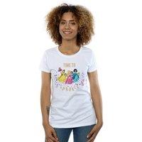 Disney Women's Princess Time To Sparkle Cotton T-Shirt in White | Size: 2XL