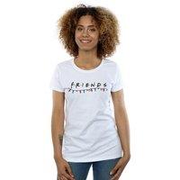 Friends Women's Christmas Lights Cotton T-Shirt in White | Size: XL