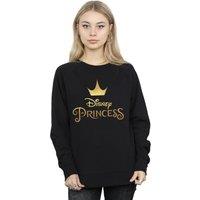 Disney Women's Princess Crown Logo Sweatshirt in Black | Size: Small