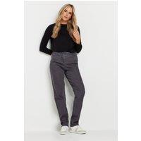 Long Tall Sally Women's Tall Mom Jeans in Grey | Size: 8L