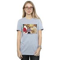 Friends Women's Christmas Armadillo Cotton Boyfriend T-Shirt in Grey | Size: 2XL