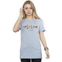 Disney Women's Mickey Mouse & Friends Cotton Boyfriend T-Shirt in Grey | Size: Large