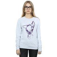 Disney Women's Bambi Mood Sweatshirt in Grey | Size: Large