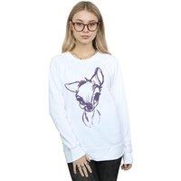 Disney Women's Bambi Mood Sweatshirt in White | Size: XL