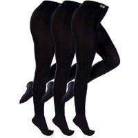 THMO Women's 3 Pack Black Fleece Lined Thermal Tights | Size: Small