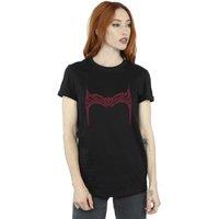 Marvel Women's Doctor Strange Wanda Crown Cotton Boyfriend T-Shirt in Black | Size: XL