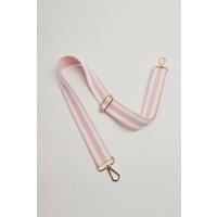 Betsy & Floss Women's Crossbody Strap Pink Candy Stripe in Gold