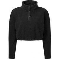 TriDri Women's Cropped Fleece Top in Black | Size: S/M