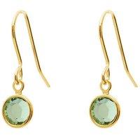 Joy by Corrine Smith Women's August Birthstone Crystal Drop Earrings Gold Plated in Metallic Gold