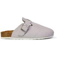 XY London Women's 'Lucy' Slip On Flat Cork Slider Mules in White | Size: 4